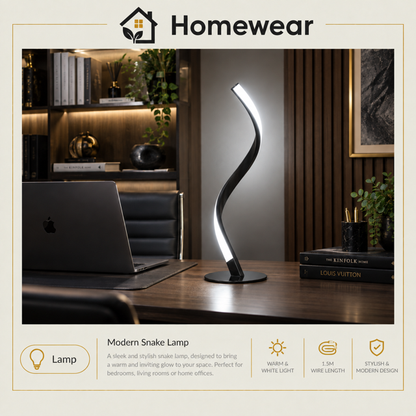 Snake Spiral Table Lamp – Modern Bedside Night Light