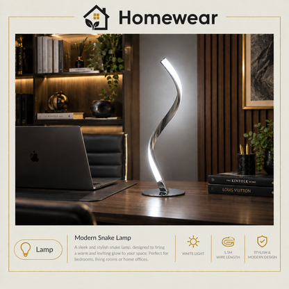 Snake Spiral Table Lamp – Modern Bedside Night Light