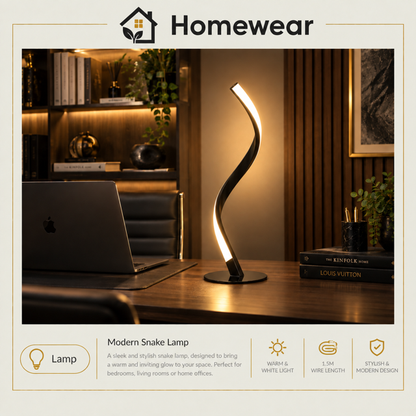 Snake Spiral Table Lamp – Modern Bedside Night Light
